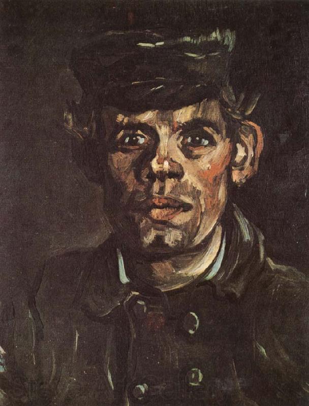 Vincent Van Gogh Head of a Young Peasant in a Peaken Cap (nn04) Germany oil painting art